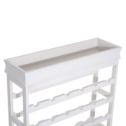 70Wx22.5Dx70H cm 24 Bottles 4-tier Wine Rack-White