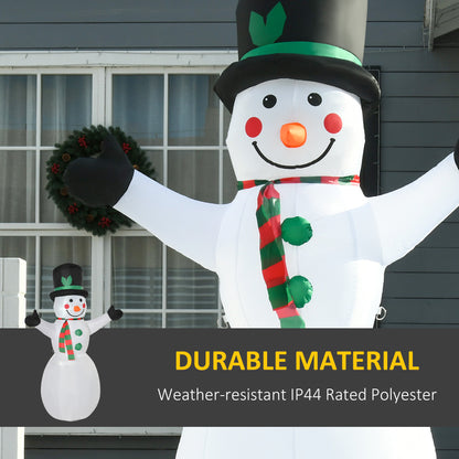 1.8m Inflatable Snowman Decoration Polyester-White