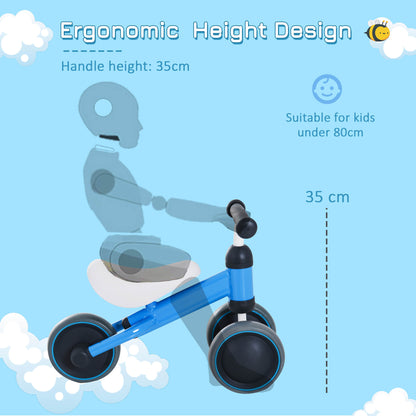 Balance Bike Toddler,  Three Wheels-Blue