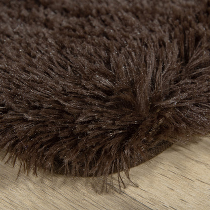 Fluffy Rug, Large Rugs for Living Room, Bedroom, Anti-slip Design 90x150 cm Brown