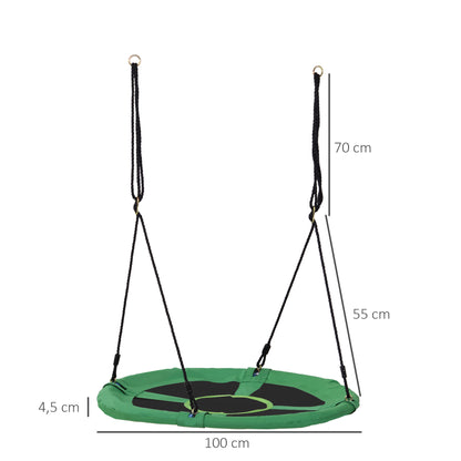 100cm Giant Nest Web Rope Hanging Tree Swing Seat Round Backyard Playground