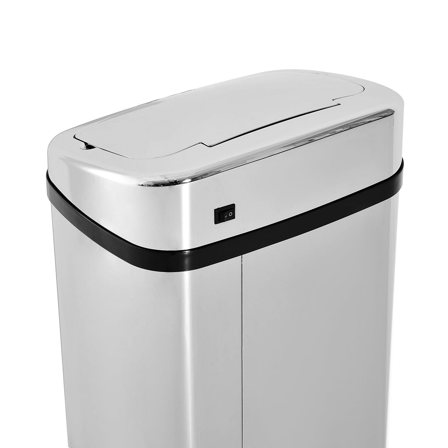 50L Motion Sensor ABS Rubbish Bin Siler/Black