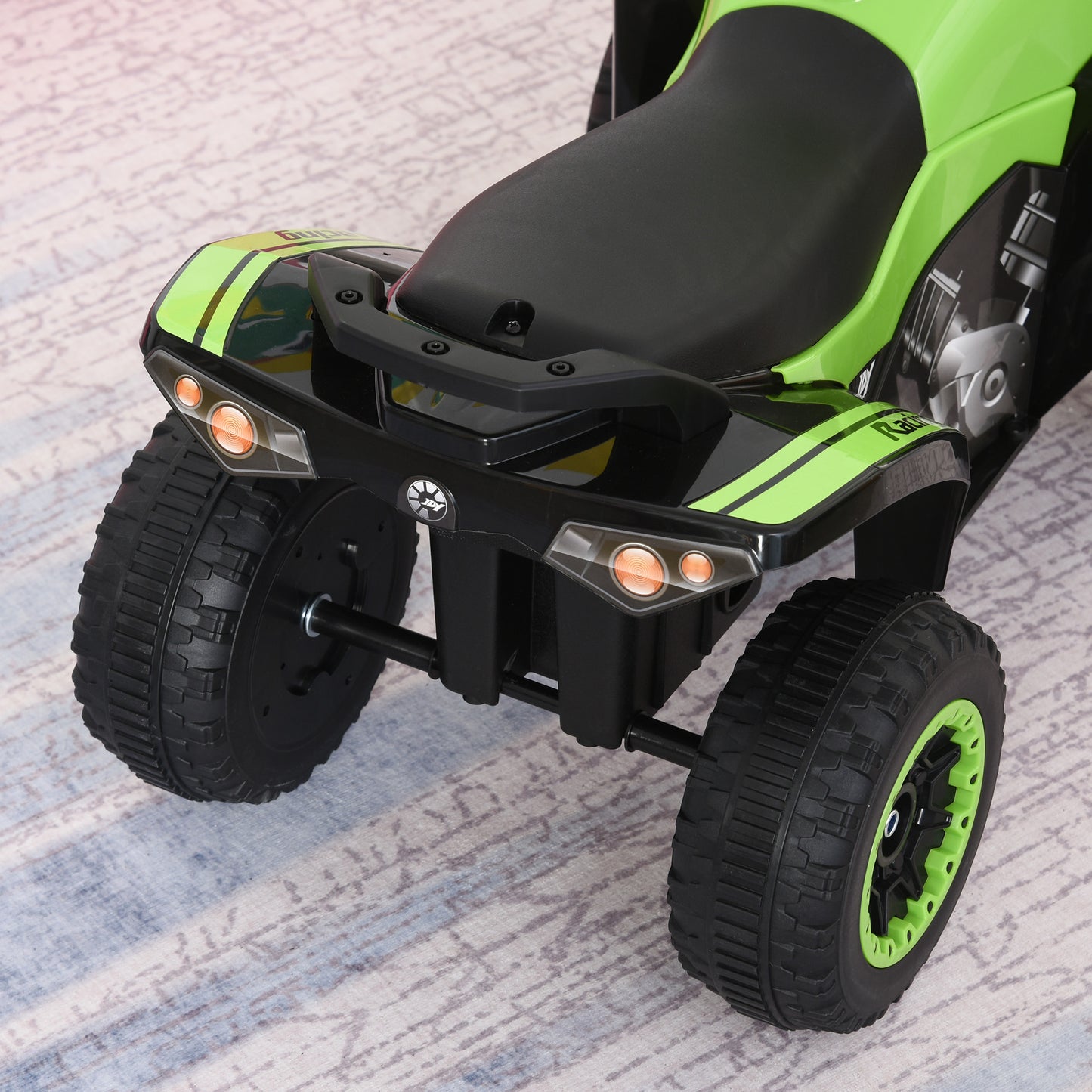 Kids Electrical Quad Bike, Ride On Car, for Toddlers 4-Wheel PP Walker Foot To Floor Green/Black