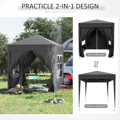 2 x 2m Pop Up Gazebo-Black