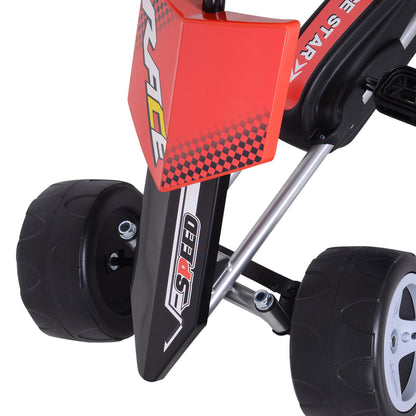 Homcom Pedal Go Kart Go Karting For Kids Children'S Go Karts Kids Pedal Cart Ride-On -Red/Black