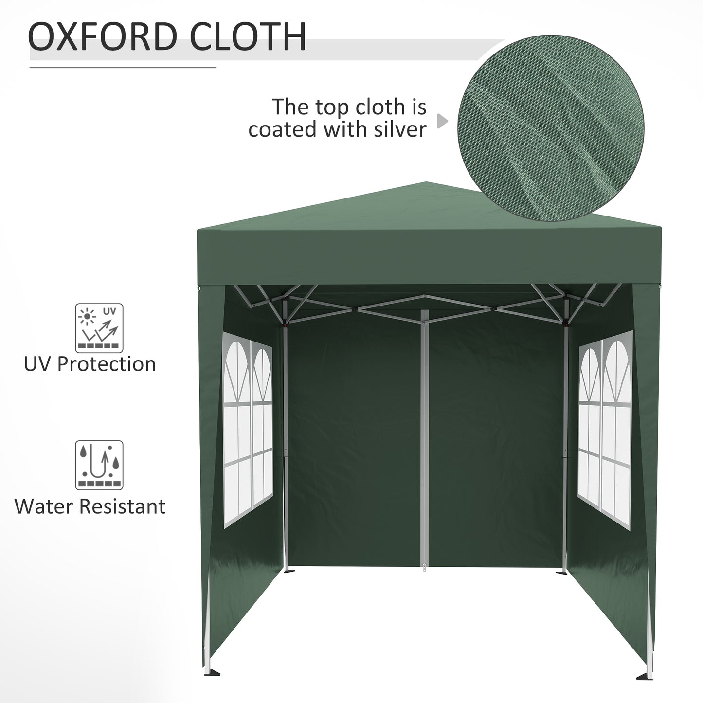 2 x 2m Pop-Up Gazebo-Green