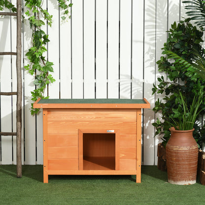 85cm Elevated Dog Kennel Wooden Pet House Outdoor Waterproof aosom.ie