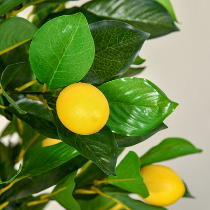 Artificial Plants in a Pot, Lemon Tree,  Decorative Fruits Plant in Nursery Pot for Indoor Outdoor Décor, 135cm