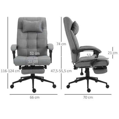 Reclining Home Office Chair Ergonomic Conference Executive Manager Work Support Adjustable Rolling Swivel W/Armrest Lumber