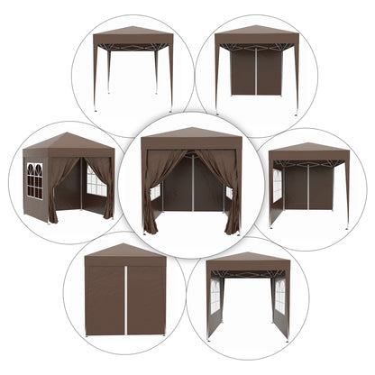 2 x 2m Pop Up Gazebo-Coffee