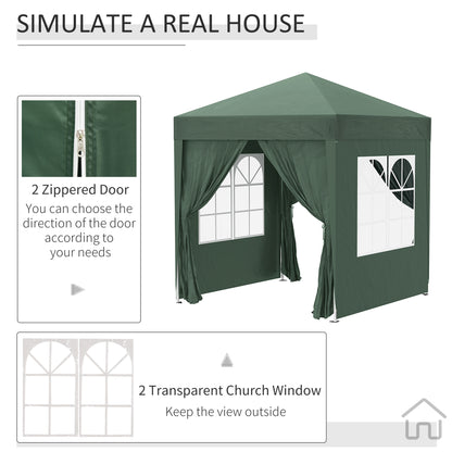 2 x 2m Pop-Up Gazebo-Green