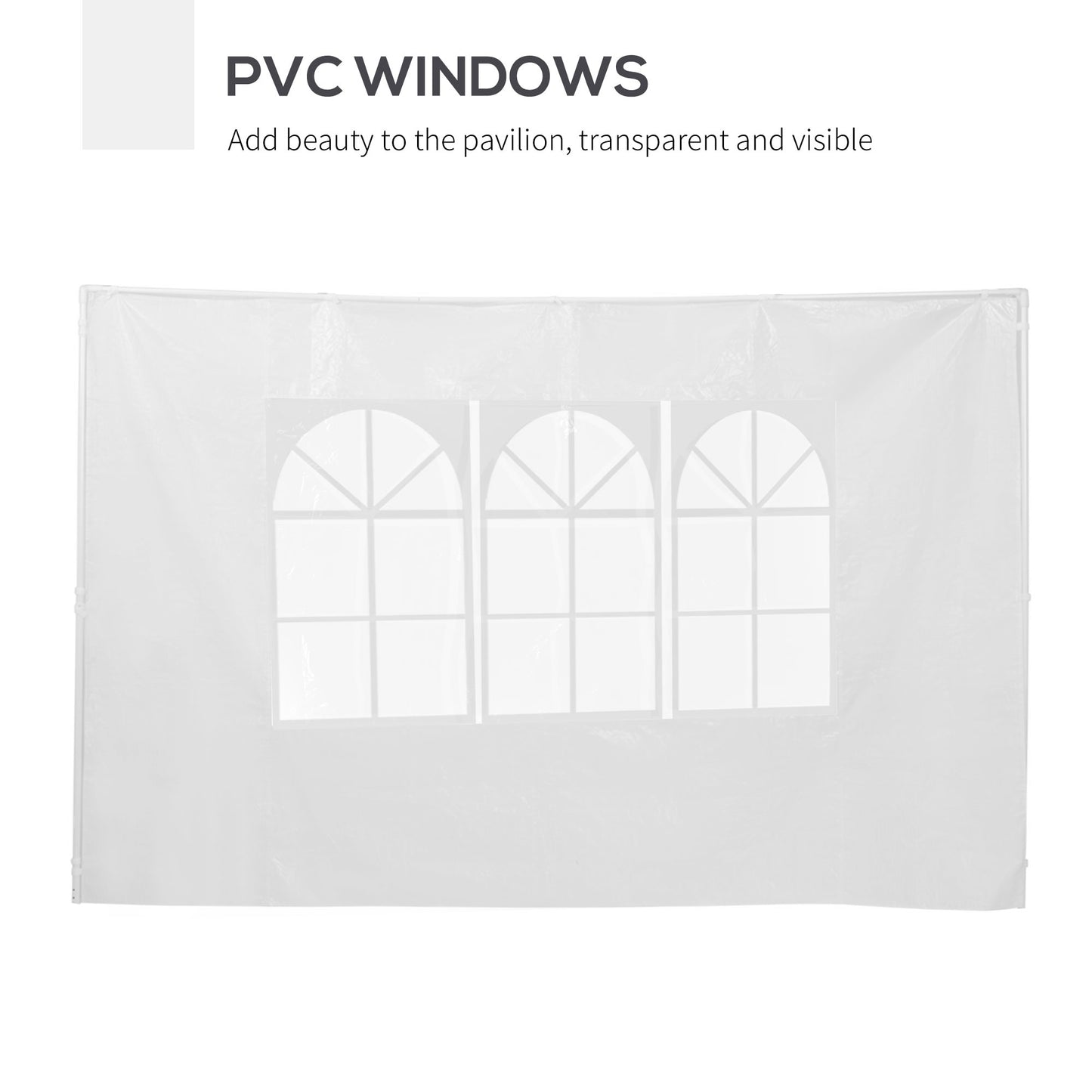 3m Side Walls Gazebo Replacement Panels-White