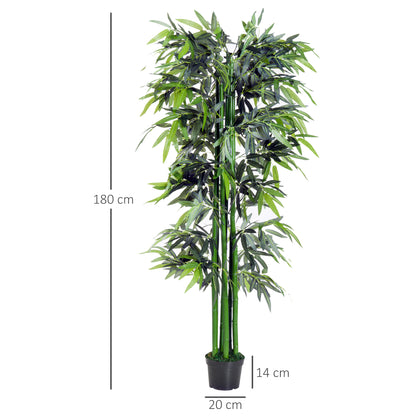 6ft Artificial Bamboo Tree Plant Greenary in A Pot for Home Office Planter 1.8M Decor