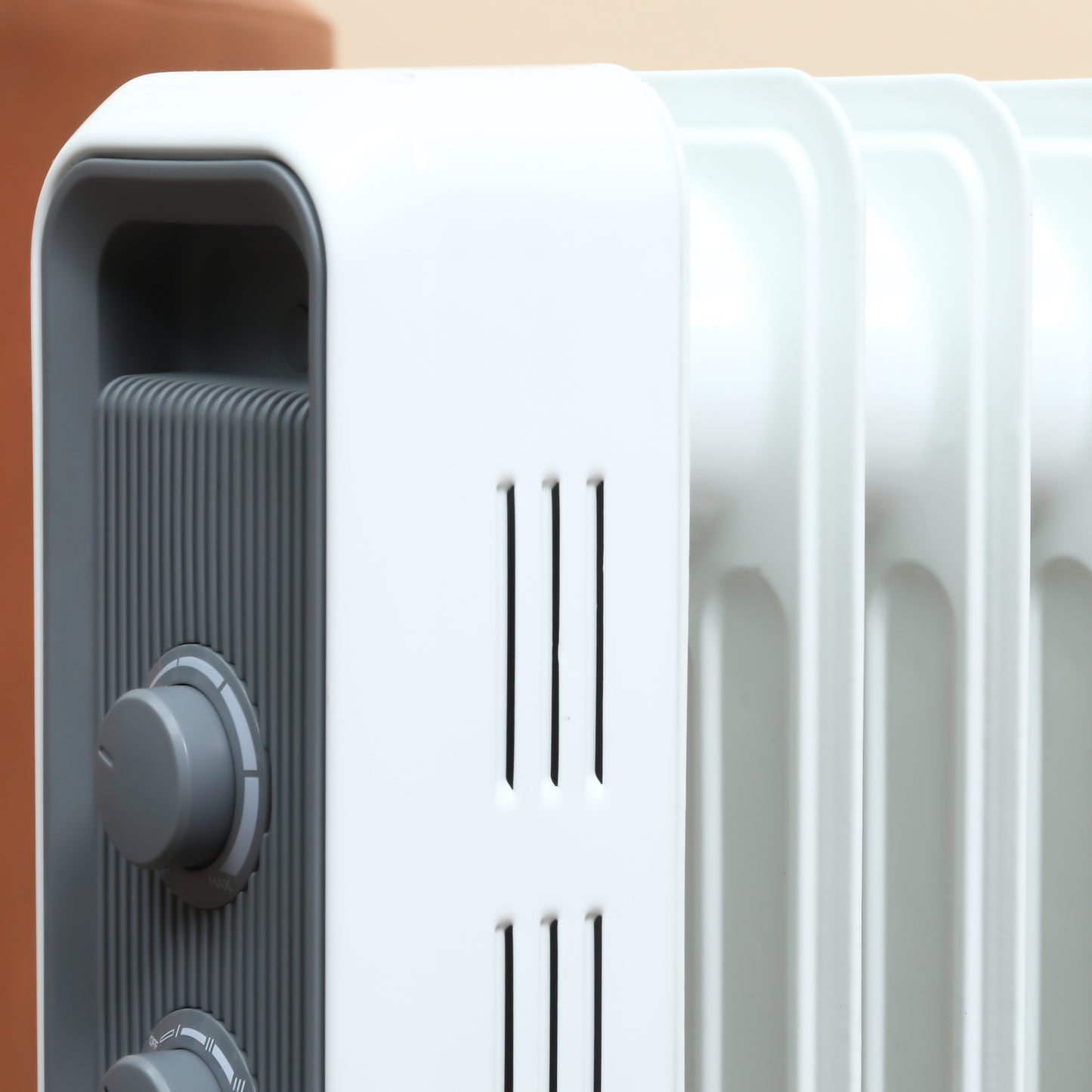 1630W Oil Filed Radiator with Timer w/ Three Modes Adjustable Thermostat Safety switch, White