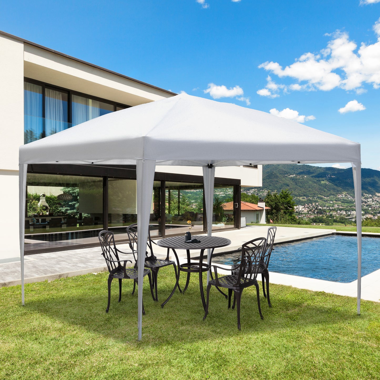 Outsunny 3 x 3m Pop Up Gazebo-White 