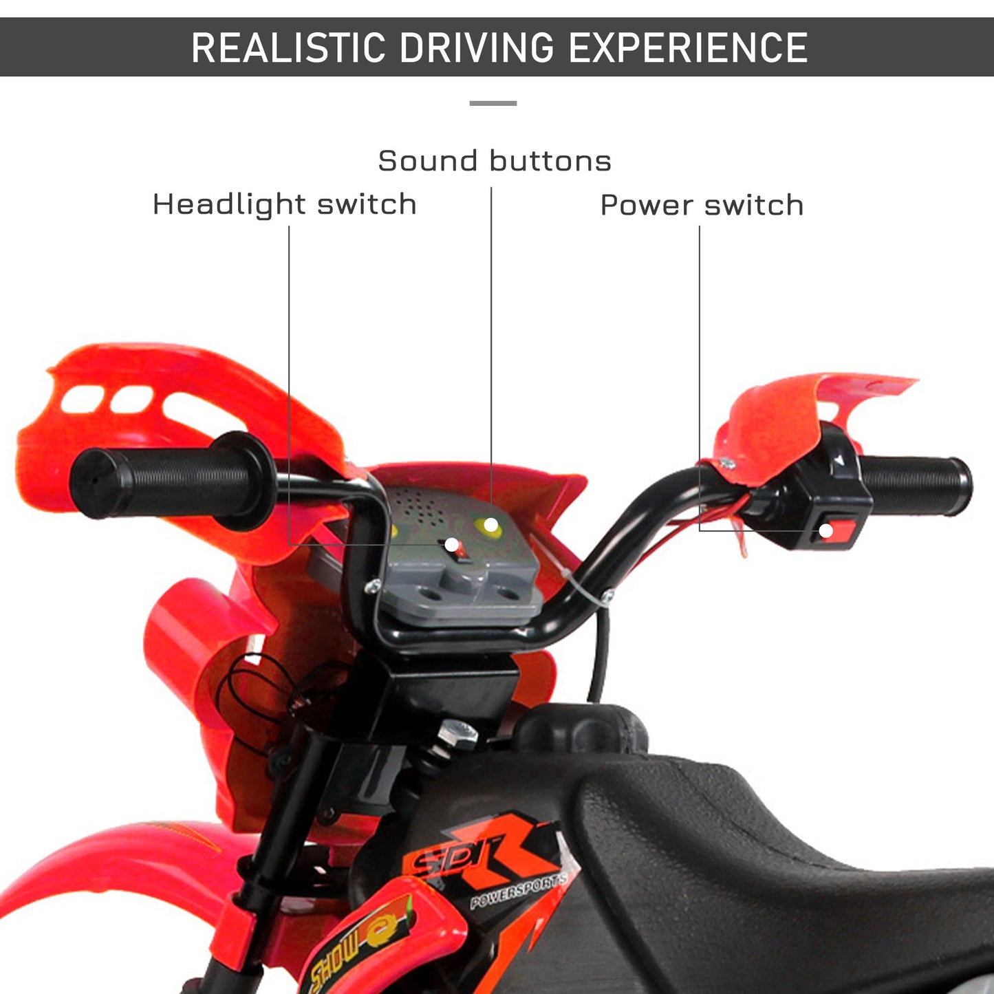 Kids Electric Ride on Motorcycle-Red