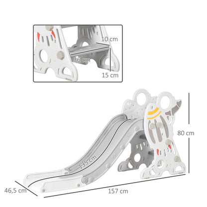 AIYAPLAY Childrens Slide Indoor Freestanding Baby Slide Space Theme for Ages 1.5-3 Years - Grey