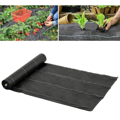 Outsunny 2x50m Gardener Premium Weed Barrier Landscape Fabric Durable & Heavy-Duty Weed Block Gardening Mat, Easy Setup 