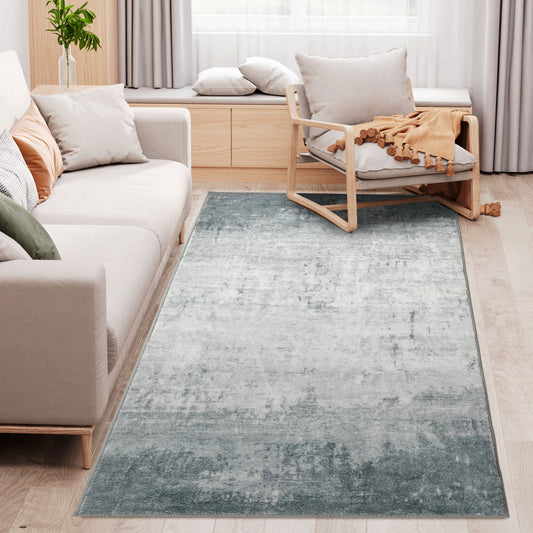 HOMCOM Grey Rug, Modern Ink Render Area Rugs, Decorative Carpet for Living Room, Bedroom, Dining Room, 150 x 80cm 