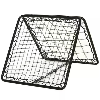 Angle Adjustable Rebounde Training Set Football, Baseball, Basketball w/ All Weather Double Layer Net , Black