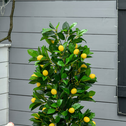 Artificial Plants in a Pot, Lemon Tree,  Decorative Fruits Plant in Nursery Pot for Indoor Outdoor Décor, 135cm