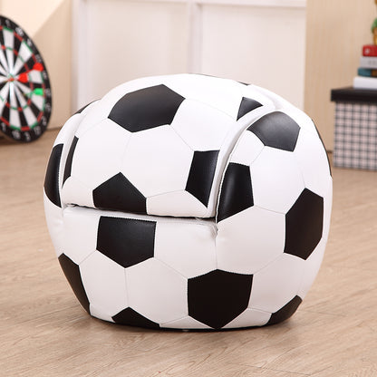 Soccer Sofa, Football Sofa, with Foot Stool Kid Sofa Children Football Sofa Chair Set Armchair Sofa W/Foot Stool Sport Theme