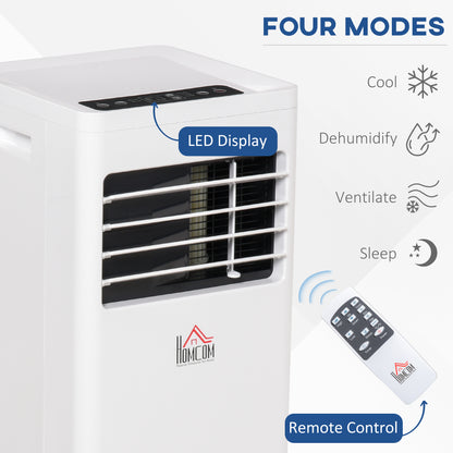 Small Room Air Conditioner, 5000BTU Portable ABS Air Conditioner w/ Remote Control White