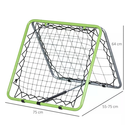 Football Training Net, Soccer Kickback Target Goal Both Side Rebounder Net, Adjustable Angle Goal Training Set for Kids