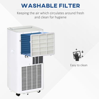 7000 BTU Mobile Air Conditioner Portable AC Unit for Cooling Dehumidifying Ventilating with Remote Controller White