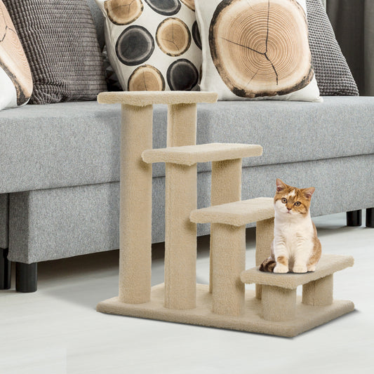 Pawhut Pet Stairs Ramp Cat Tree Ladder Easy Steps Climbing Frame Staircase