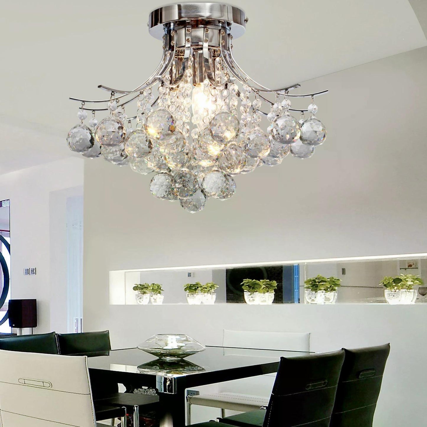 Dining Room Ceiling Lights, Modern K9 Crystal Chandelier