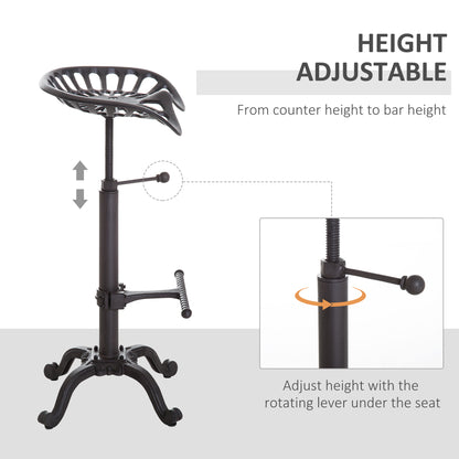 Adjustable Cast Iron Bar Stool