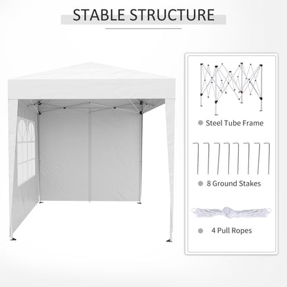 2 x 2m Pop Up Gazebo - White