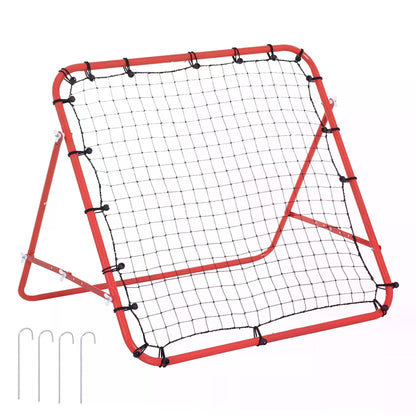 Rebounder Net W/PE mesh metal tube, 96W x 80D x 96Hcm- Red and Black