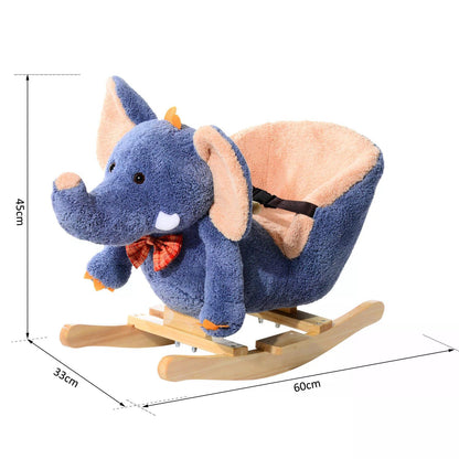 Elephant Rocking, with Sound, Elephant-Blue/Beige