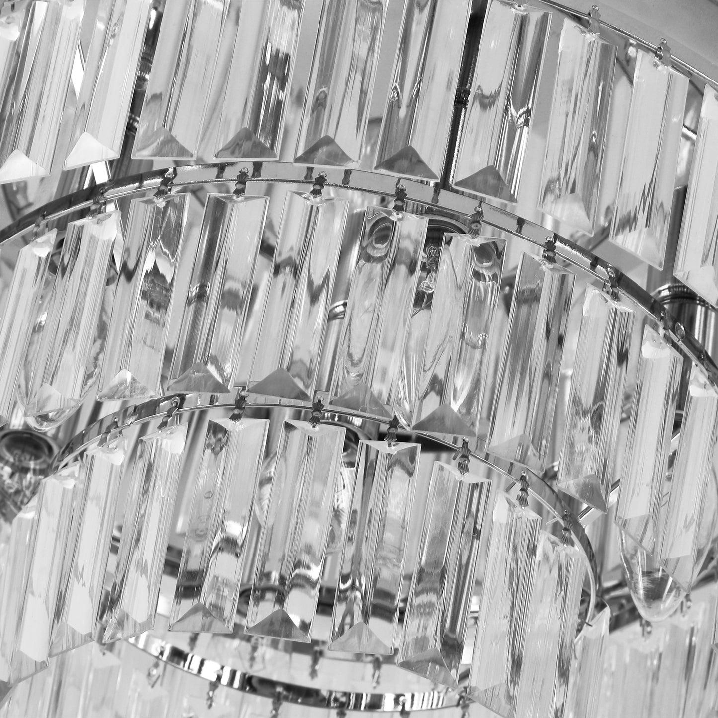 Dining Room Ceiling Lights, Round Crystal Chandelier,