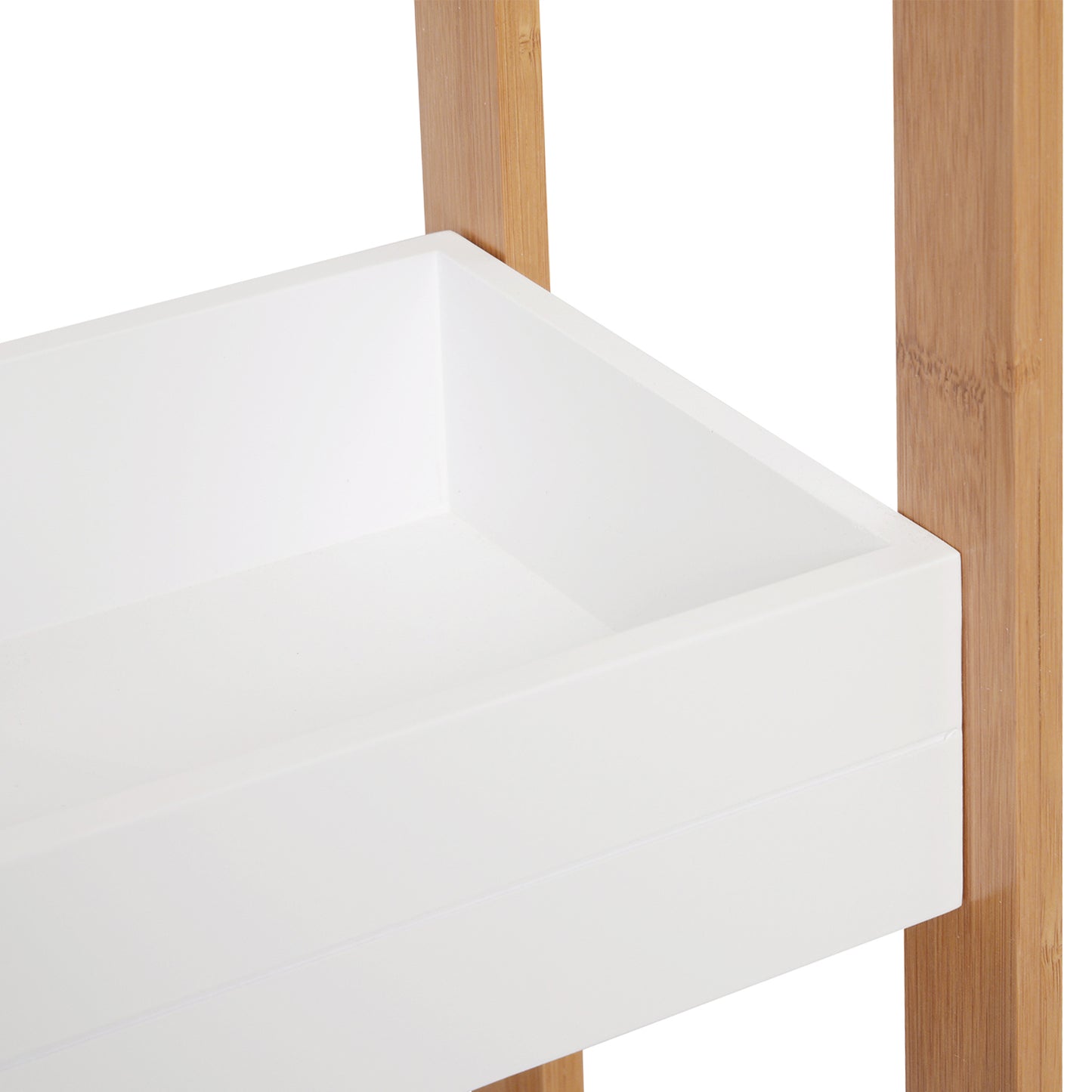 Bathroom Floor Cabinet, 3-Tier, Bathroom Rack-Bamboo