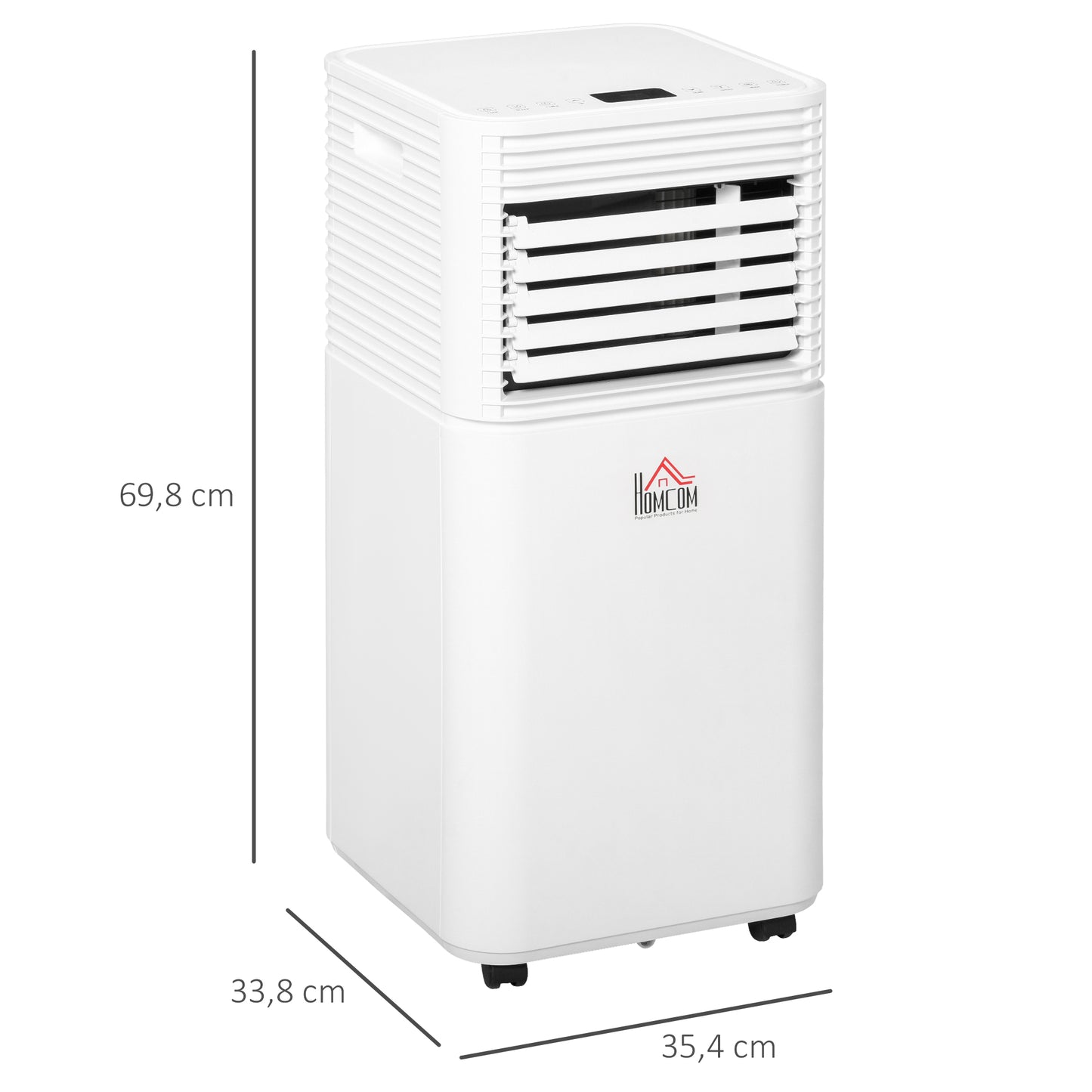 785W Compact Portable Mobile Air Conditioner Unit Cooling Dehumidifying Ventilating w/ Fan Remote LED Display