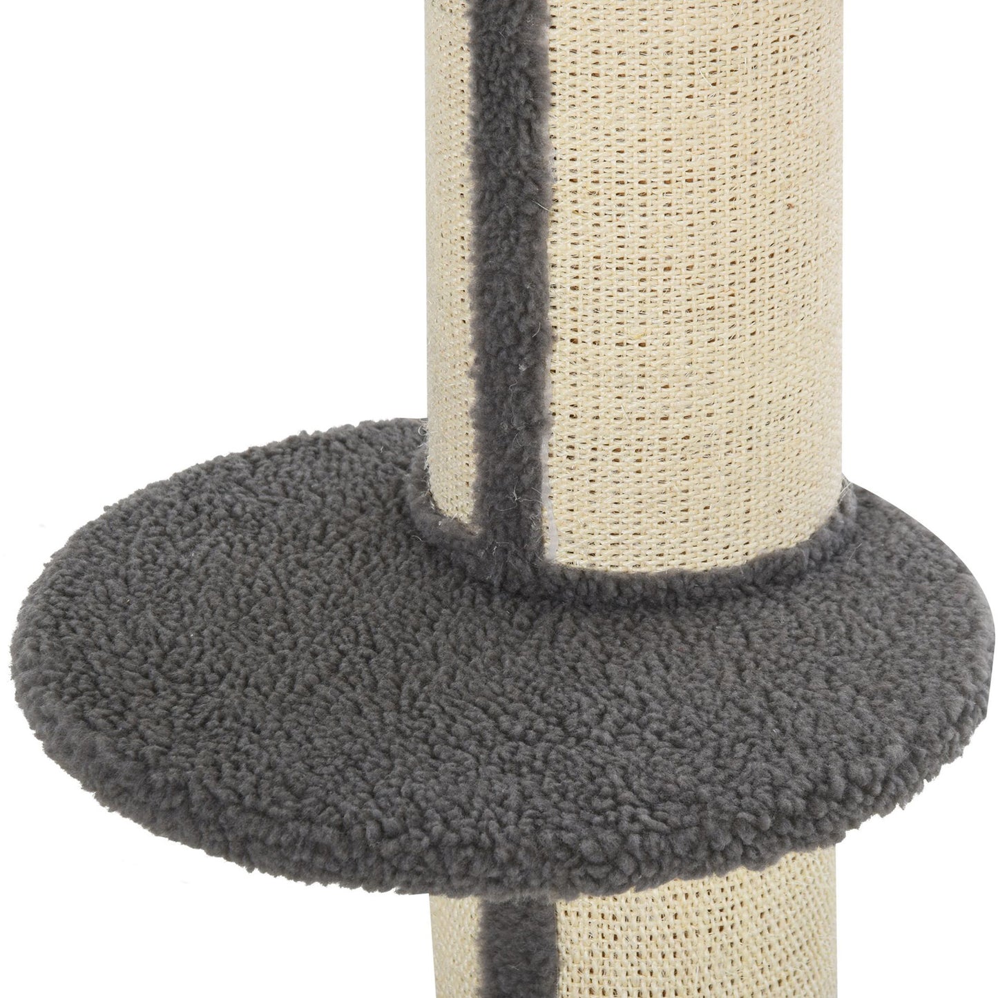 81cm Cat Tree Cat Tower Scratching Post Climbing Tree w/Removable Cushion for Kitten Activity Center Grey