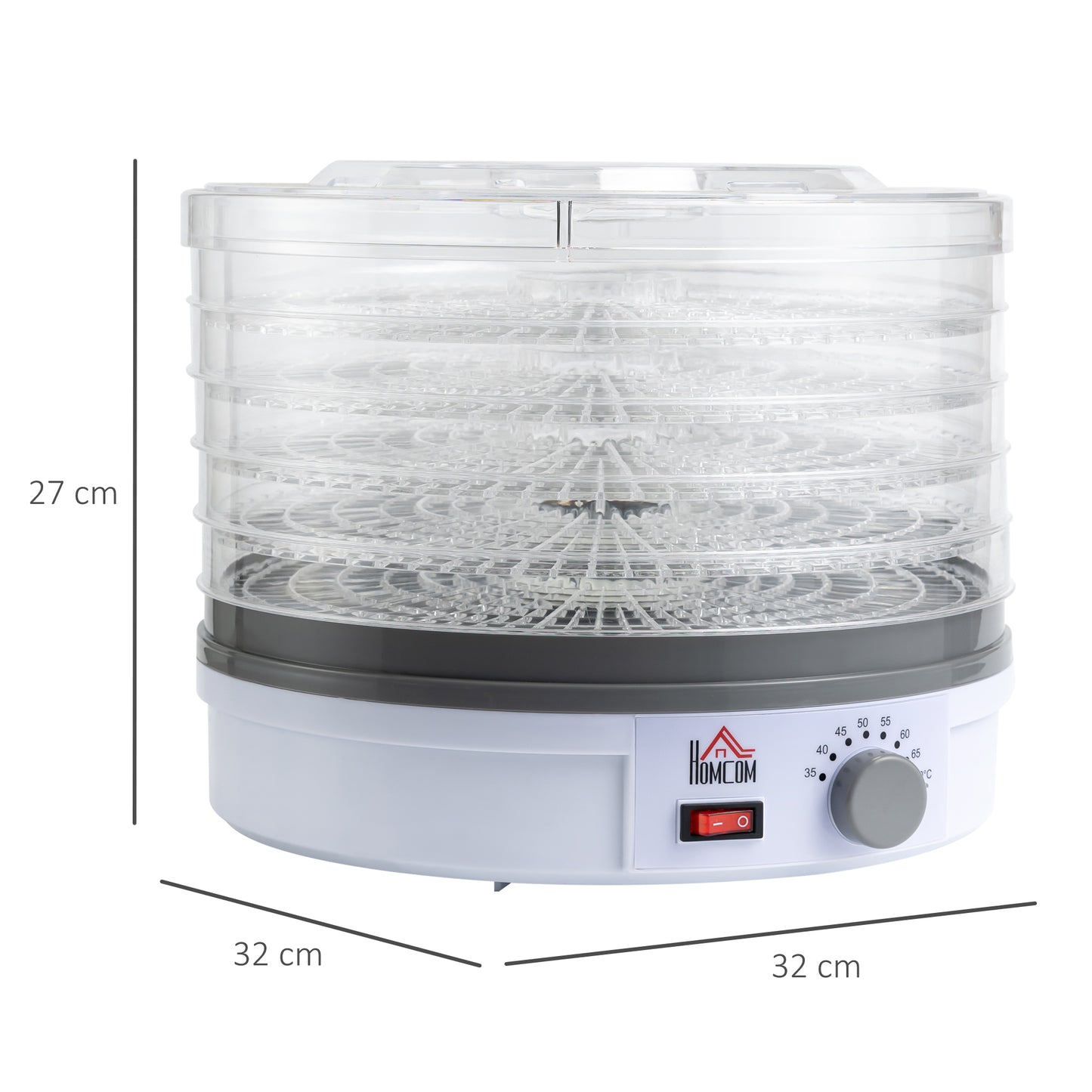 5 Tier Food Dehydrator, 245W Food Dryer Machine with Adjustable Temperature Control for Drying Fruit, Meat, Vegetable, Jerky and Pet Treat