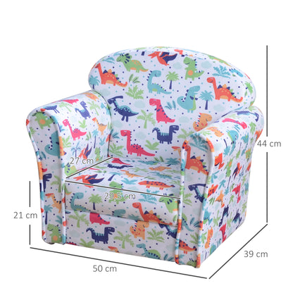 Toddler Couch, Flannel Cartoon Dinosaur Pattern Children Armchair Sofa For Toddlers