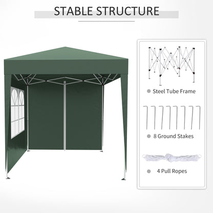 2 x 2m Pop-Up Gazebo-Green