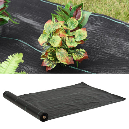 Outsunny Gardener Premium Weed Barrier Landscape Fabric Durable & Heavy-Duty Weed Block Gardening Mat 