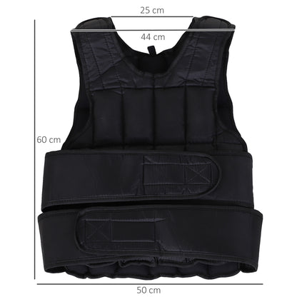 15kg Adjustable Metal Sand Weight Vest Black