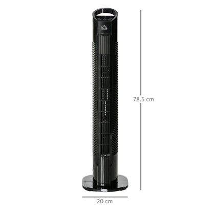 Freestanding Tower Fan, 3 Speed 3 Mode, 7.5h Timer, 70 Degree Oscillation, LED Panel, 5M Remote Controller, Black