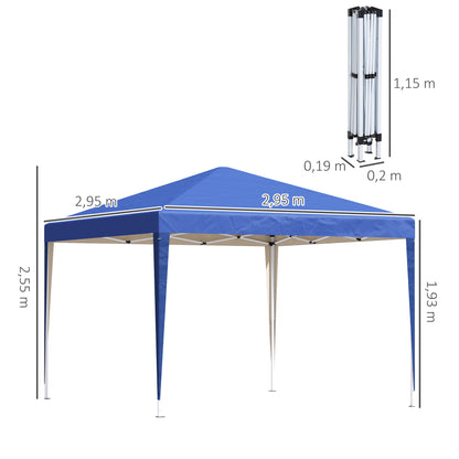 3 x 3m Pop Up Gazebo - Blue