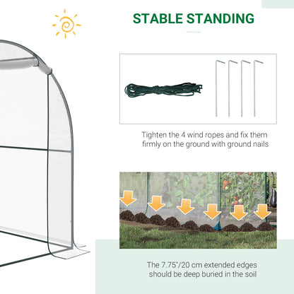 Walk in Transparent Greenhouse, Steel Frame, S size