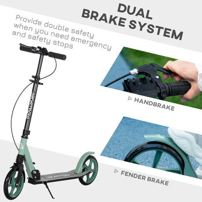 Kick Scooter, Foldable, w/ Adjustable Handlebar, with Kickstand, Dual Brake System, Shock Absorber, 200mm Wheels