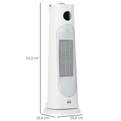 Ceramic Fan Heater, Indoor Tower Heater, Low Energy 2000W PTC Ceramic Heater w/ Thermostat, Timer