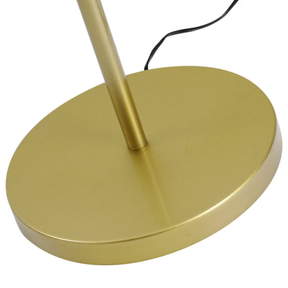 Gold Floor Lamp for Dining Room, 3-Light Tall Standing Lamp  Steel Frame, Foot Switch, Round Base, E27 Living Room Gold